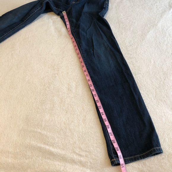 Indigo blue maternity jeans w/ embellished pockets - Picture 4 of 8
